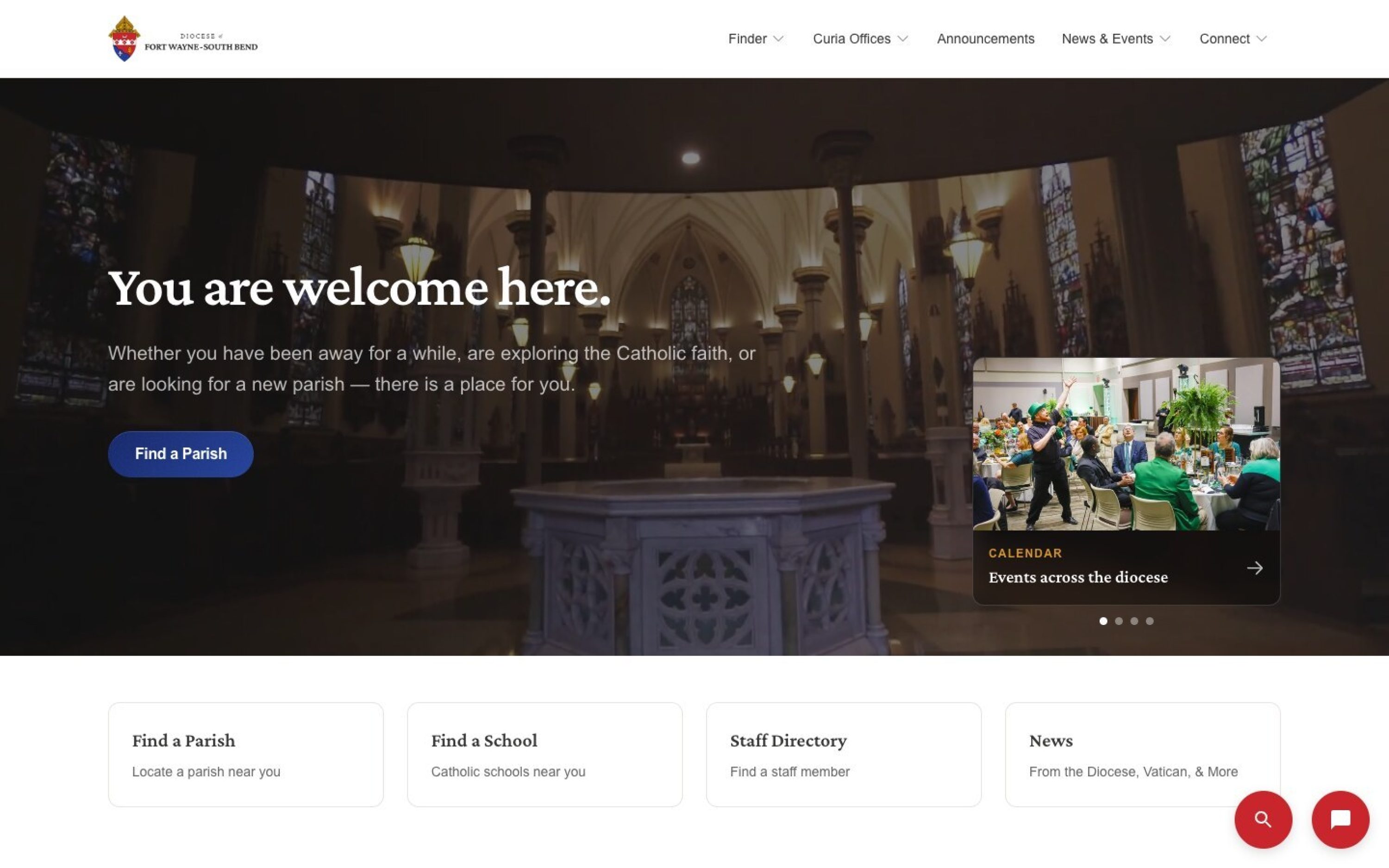 Diocese of Fort Wayne-South Bend home page